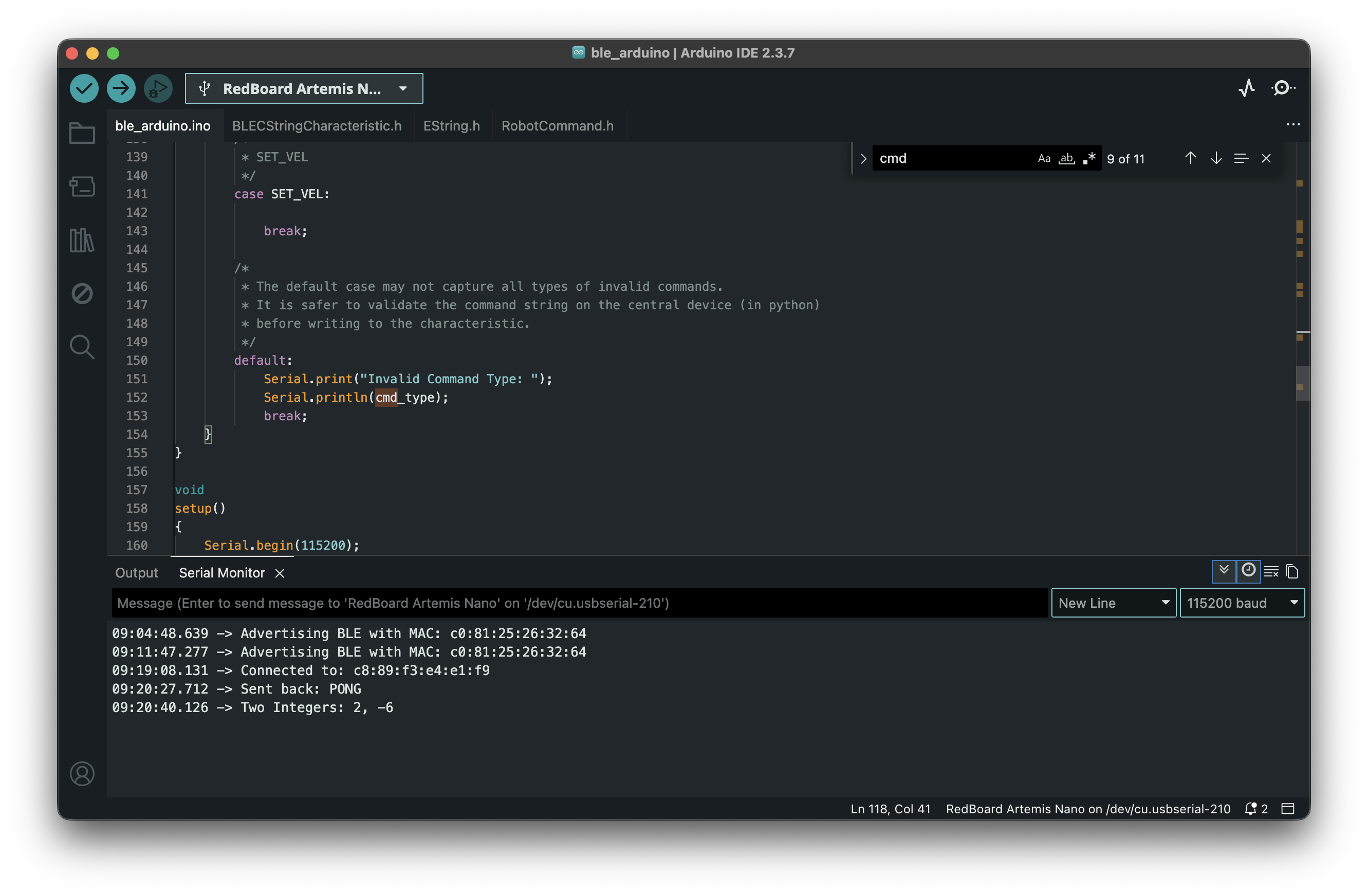 PONG and Integer Test
