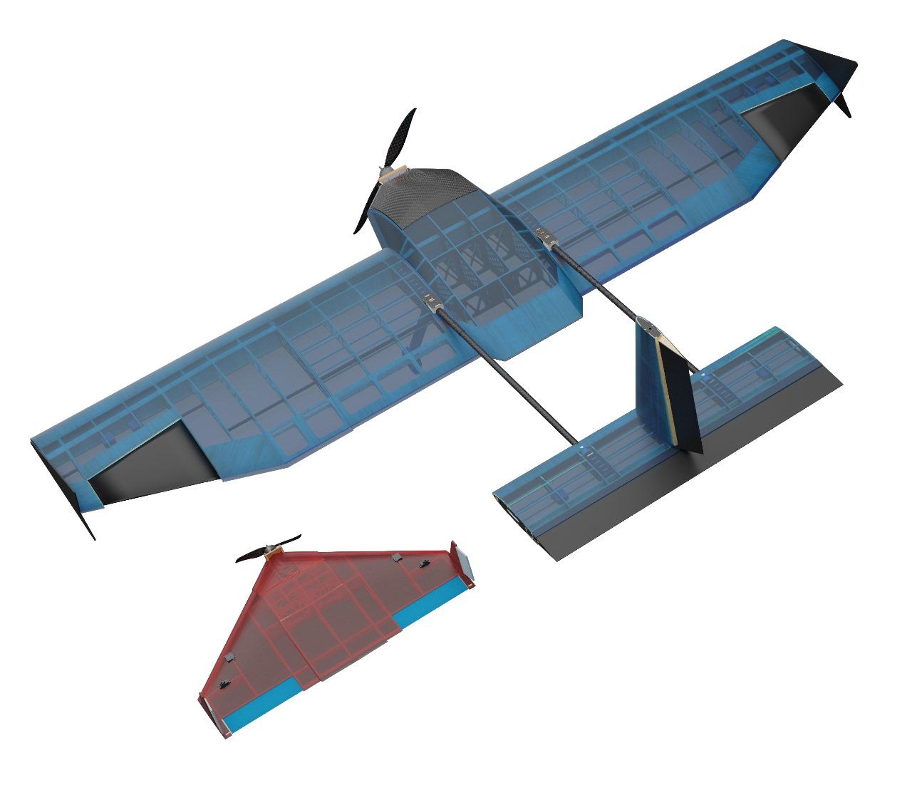 SAE Aerodesign aircraft render